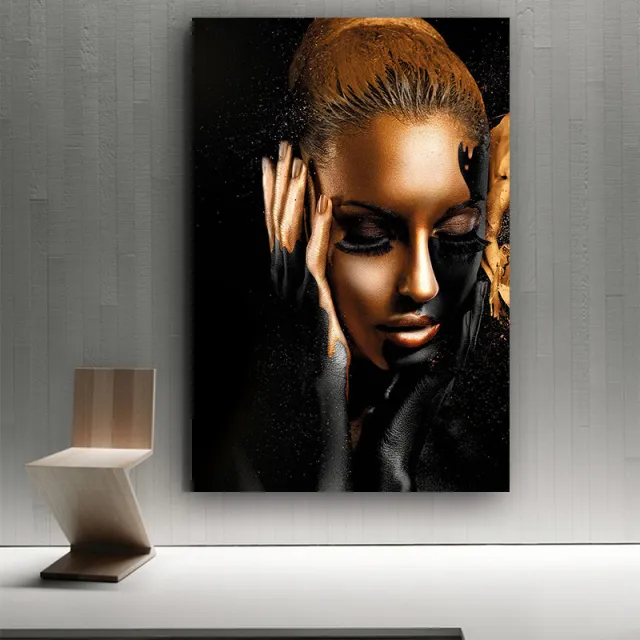 HD Modern Home Single African Woman Frameless Painting Canvas Wall Painting And Mural Decoration Spray Painting Cross border Supply Painting Core... Painting Core No Edge Left - Shop at LoveMi