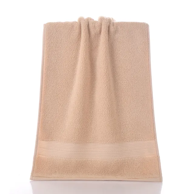 Household Pure Color Simple Double Satin Cotton Towel Beige - Shop at LoveMi