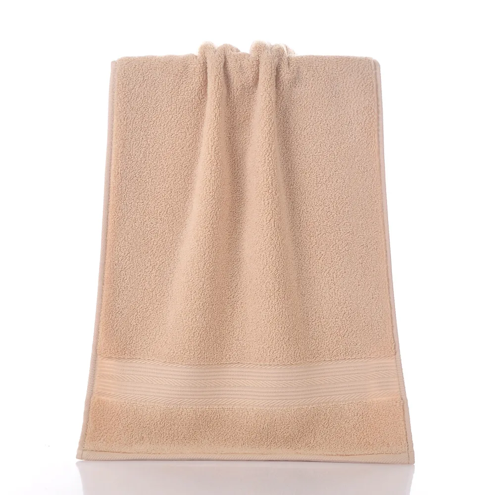 Household Pure Color Simple Double Satin Cotton Towel - Beige