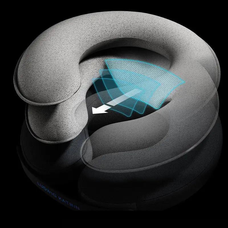 Cervical Traction Instrument Half Velvet Inflatable Liner Inflatable Three-layer Cervical Traction Instrument