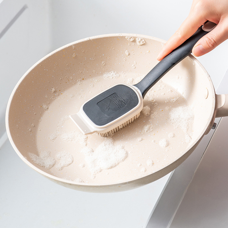 Pot scrubbing Wonder Tool Long handled Kitchen Pot Brush For Home Use