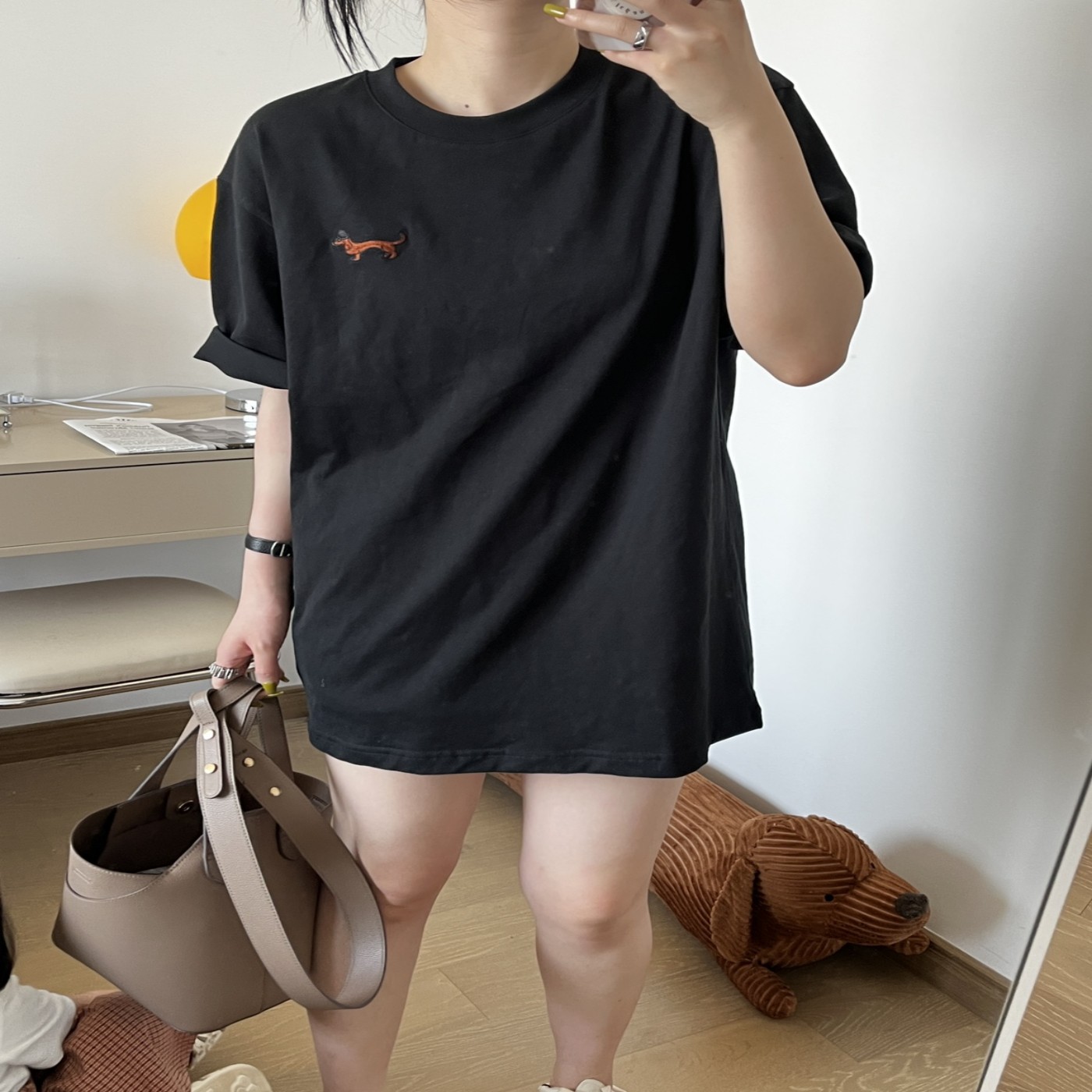 Cotton Casual Loose Sausage Dog Short T-shirt