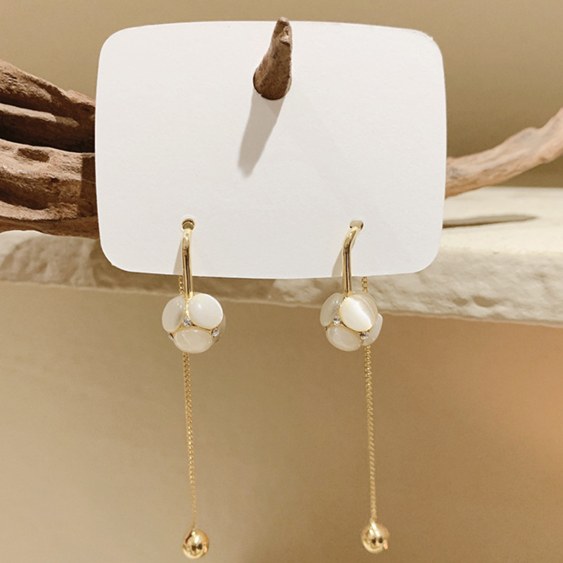 High-grade Light Luxury Ear Studs Tassel Earrings