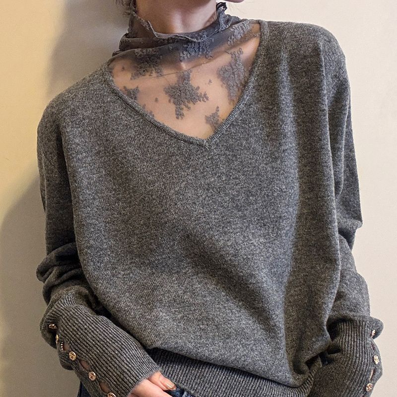Women's Turtleneck Base Layer Loose-fitting Slimming Top