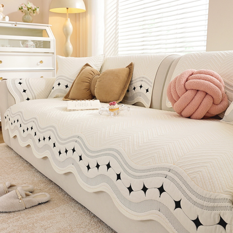 Quilted Cotton Sofa Cushion Cover, picture 6 of 6