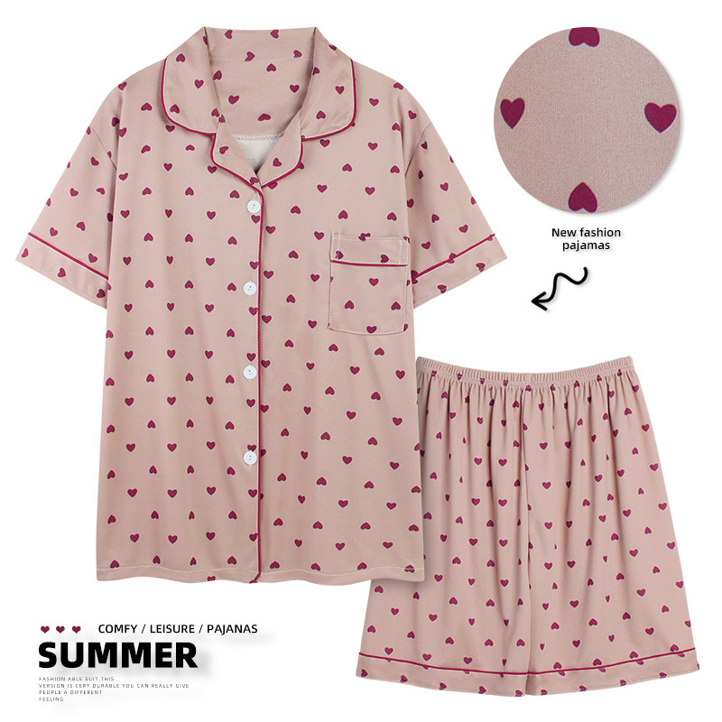 Pajamas Women's Suit Short Sleeve Shorts