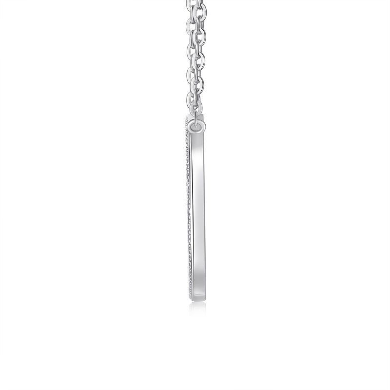 S925 Sterling Silver Twin High-grade Necklace Women's Non-fading Moissanite Long Circle Clavicle