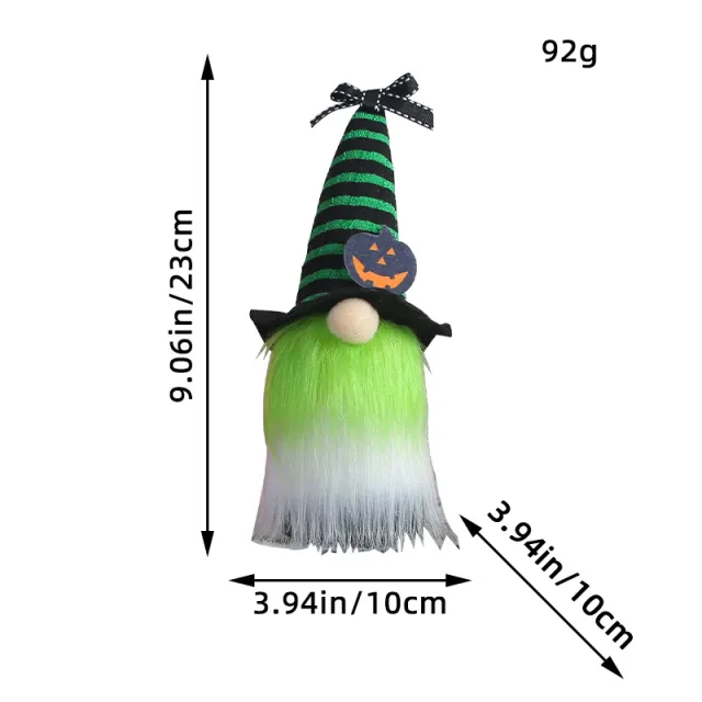 Halloween Mini Doll Wizard's Hat Ghost Festival Doll Ornaments Green And White Beard - Shop at LoveMi