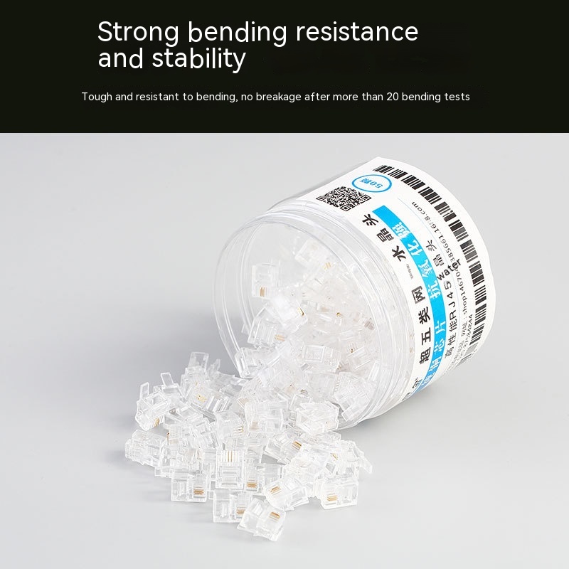 Exquisite Canned 100 PCs High Performance Category 6 Crystal Plug Rj45 Crystal Head