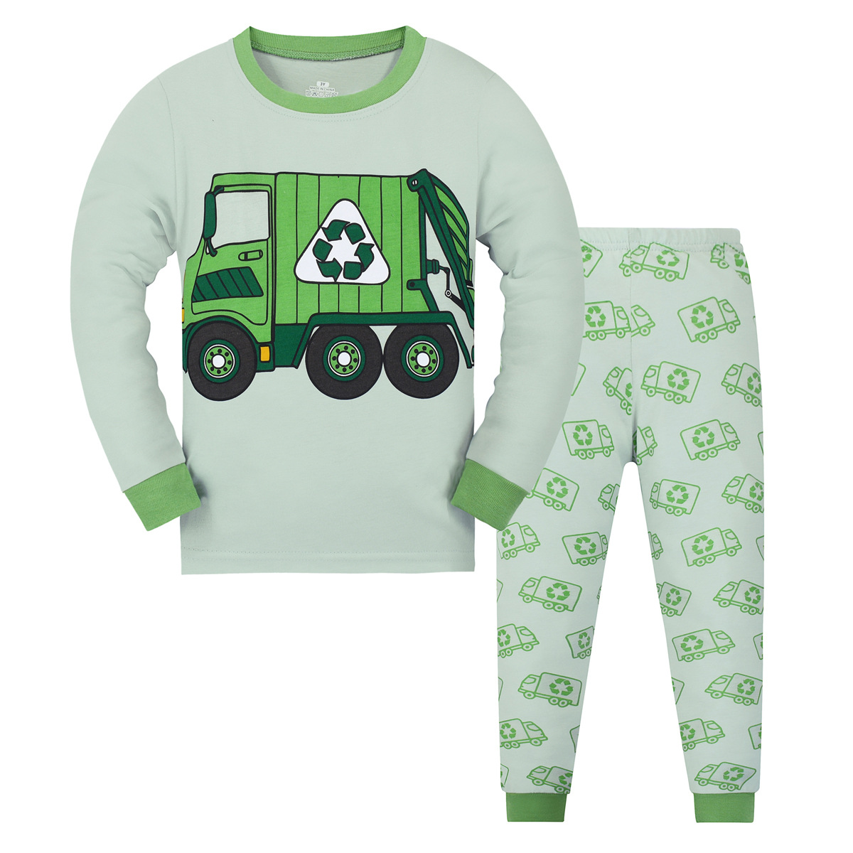Boys And Girls Long Sleeve Trousers Homewear Children's Pajama Set - Image 19