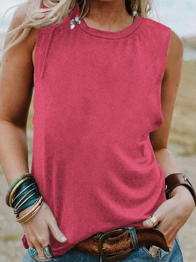 European And American Sleeveless Top Women's Loose Rose - Shop at LoveMi