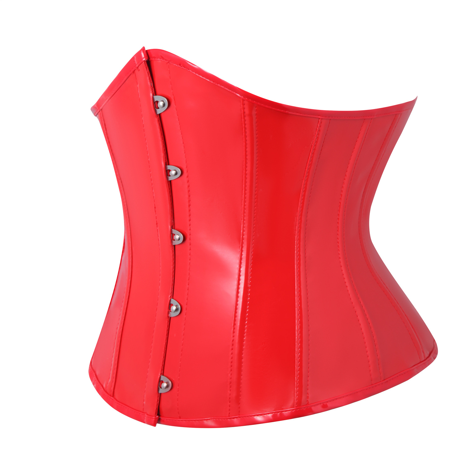 PU Bright Leather Body Shaping Top European And American