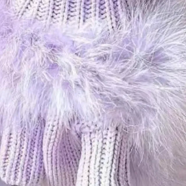 Pet Autumn And Winter Round Neck Sweater Purple - Shop at LoveMi