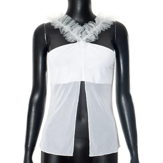 European And American Pure Color Split Sexy Off the shoulder T shirt Top White - Shop at LoveMi