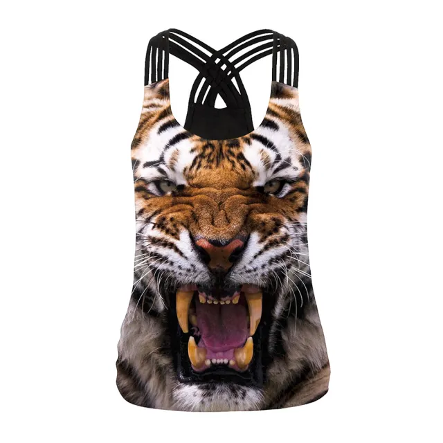 Women's Sexy Big Lips Gold Powder Digital Printed Camisole Wb104 035 - Shop at LoveMi
