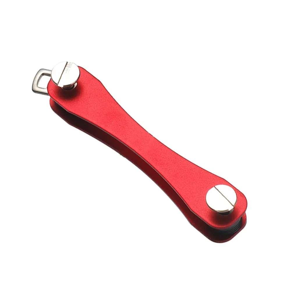 Metal Key Holder Compact Keychain Container Gadgets - Red