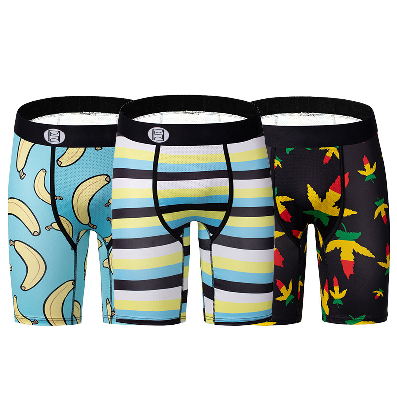 Cartoon Printed Quick-dry Men's Sports Fitness Extended Underwear