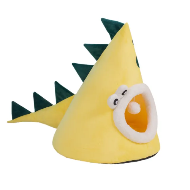 Four Seasons Universal Yellow Dinosaur Shape Cat Nest Fully Closed Warm Yellow - Shop at LoveMi