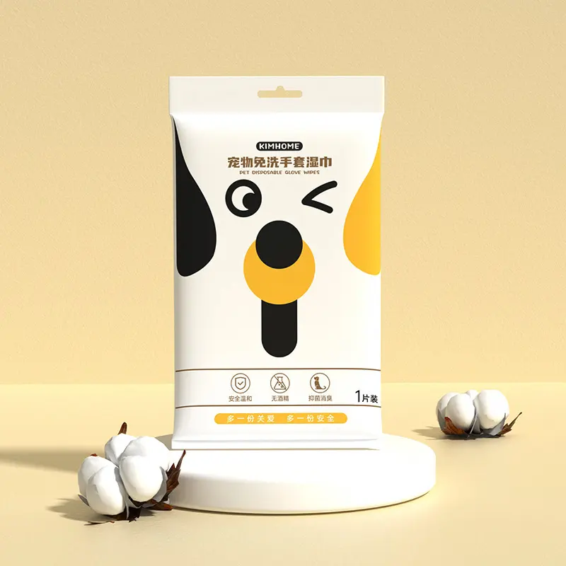 Disposable Bath Supplies Wet Wipes for Pet Gloves
