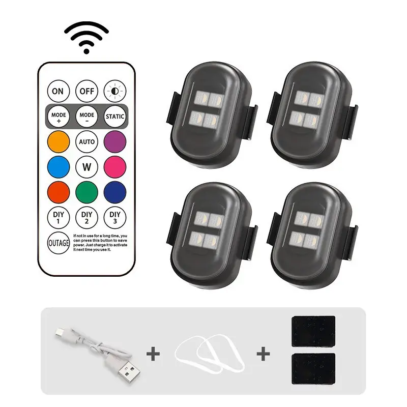 Motorcycle Warning Light Cruise Light Led Wireless Remote Control Strobe Light