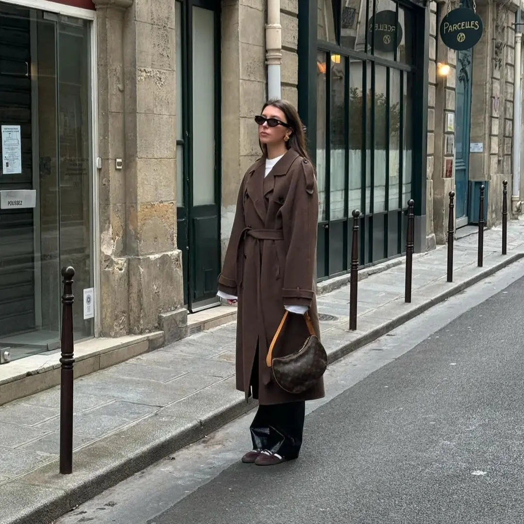 Elegant Wool Long Coat