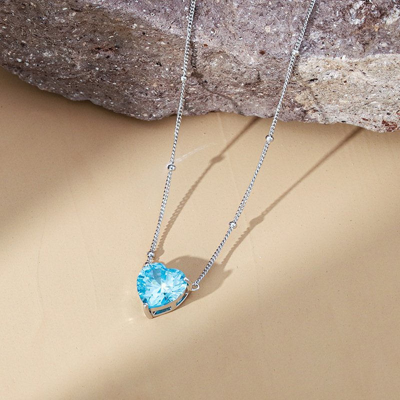 S925 Heart Pendant Necklace For Women