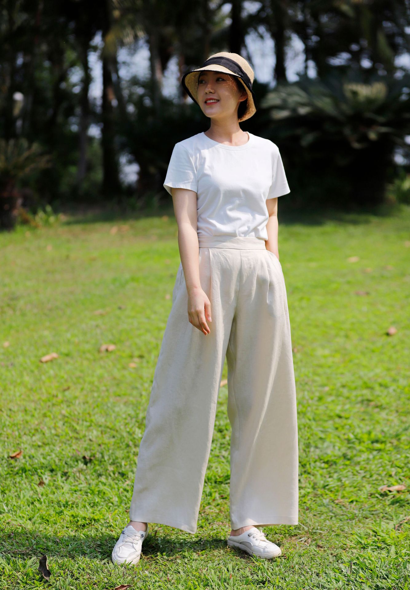 Title 9, Linen Wide Leg Pants New Multi-color Mid-waist ...