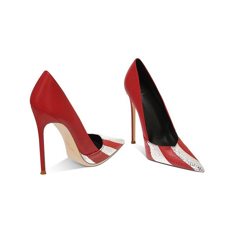 Women's Snake-Print Pointed-Toe Stiletto Heels — detail view 8