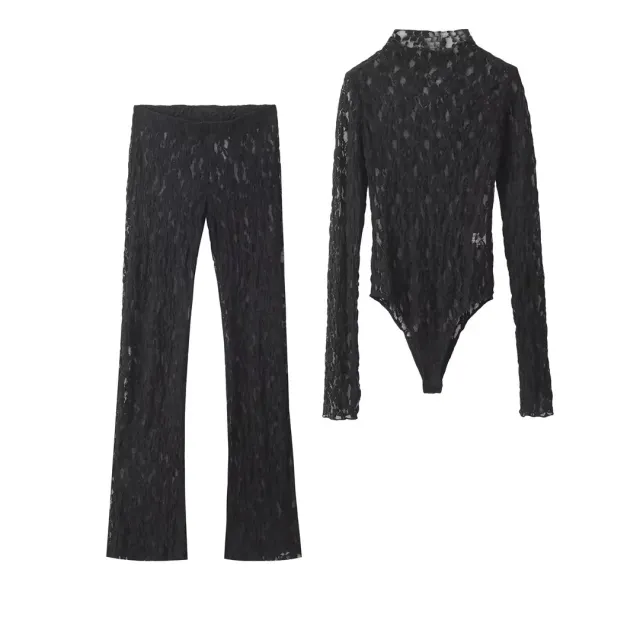 Jumpsuit Lace Pants Suit Women Set S - Shop at LoveMi