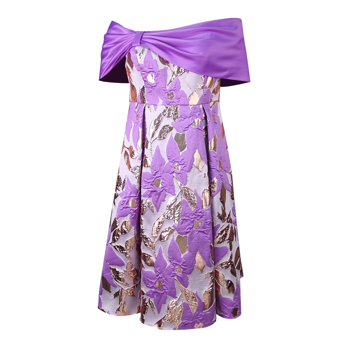 High Waist Jacquard A-line Elegant Banquet Evening Dress