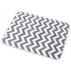 Breathable Cotton Cartoon Waterproof Insulation Pad - Grey Wave - View 1
