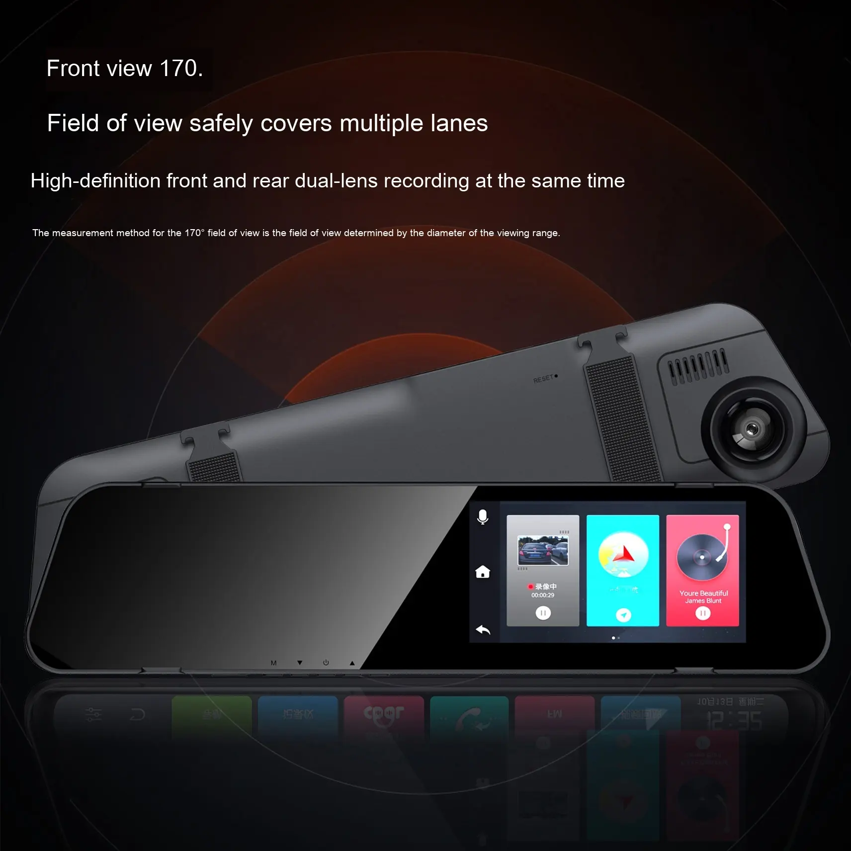 Driving Recorder HD Front And Rear Night