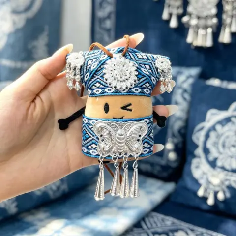 Miao-style Potato Fiber Weaving Kit Pendant