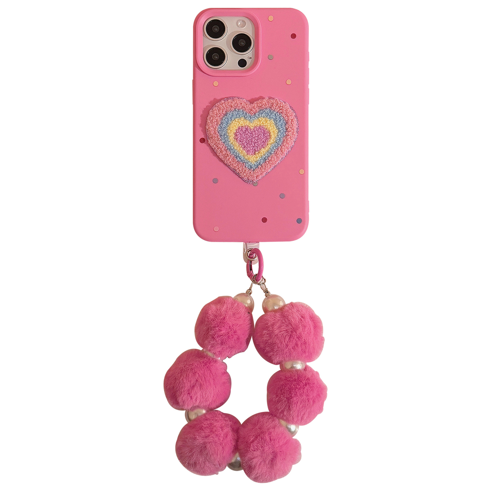 Colorful Heart Bracelet Soft Silicone Phone Case