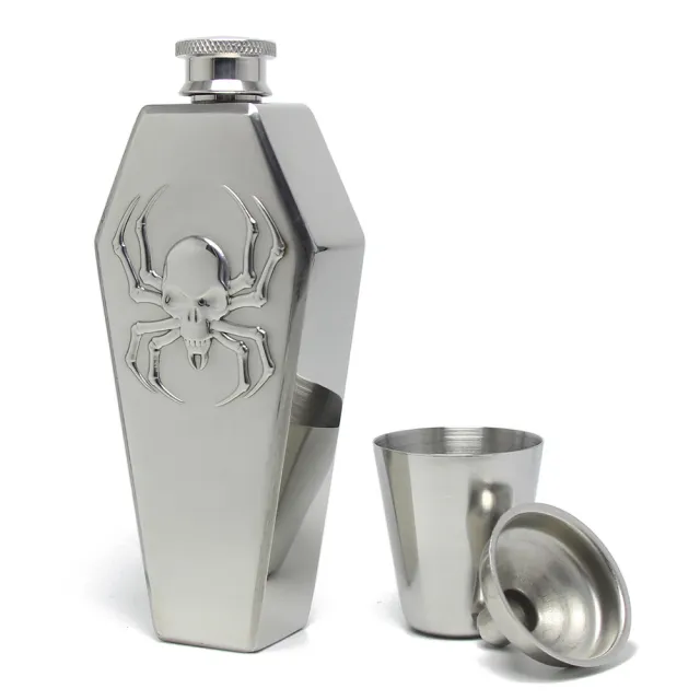 Spider Stainless Steel Wine Pot Skull Creative Gothic Vintage Wine Pot Gift Wine Set Wine Pot Wine Glass Funnel - Shop at LoveMi