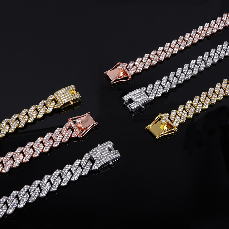 Diamond-shaped Full Drill Amazon Men's And Women's Alloy Necklace
