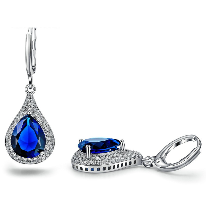 Popular Blue Zircon Gold-plated Fashion Earrings