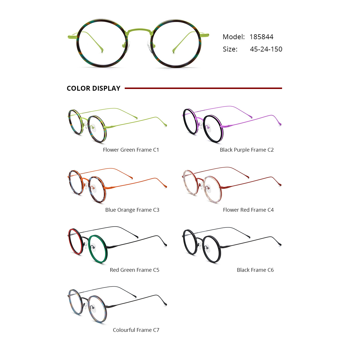 Harajuku Glasses Can Be Equipped With Myopia Blue Light Blocking Frames