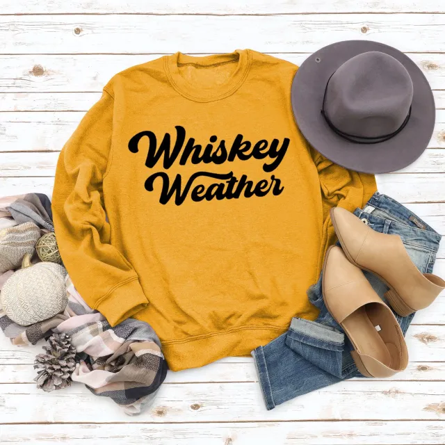 Lettered Casual Round Neck Long Sleeve Loose Sports Fashion Sweater Yellow - Shop at LoveMi