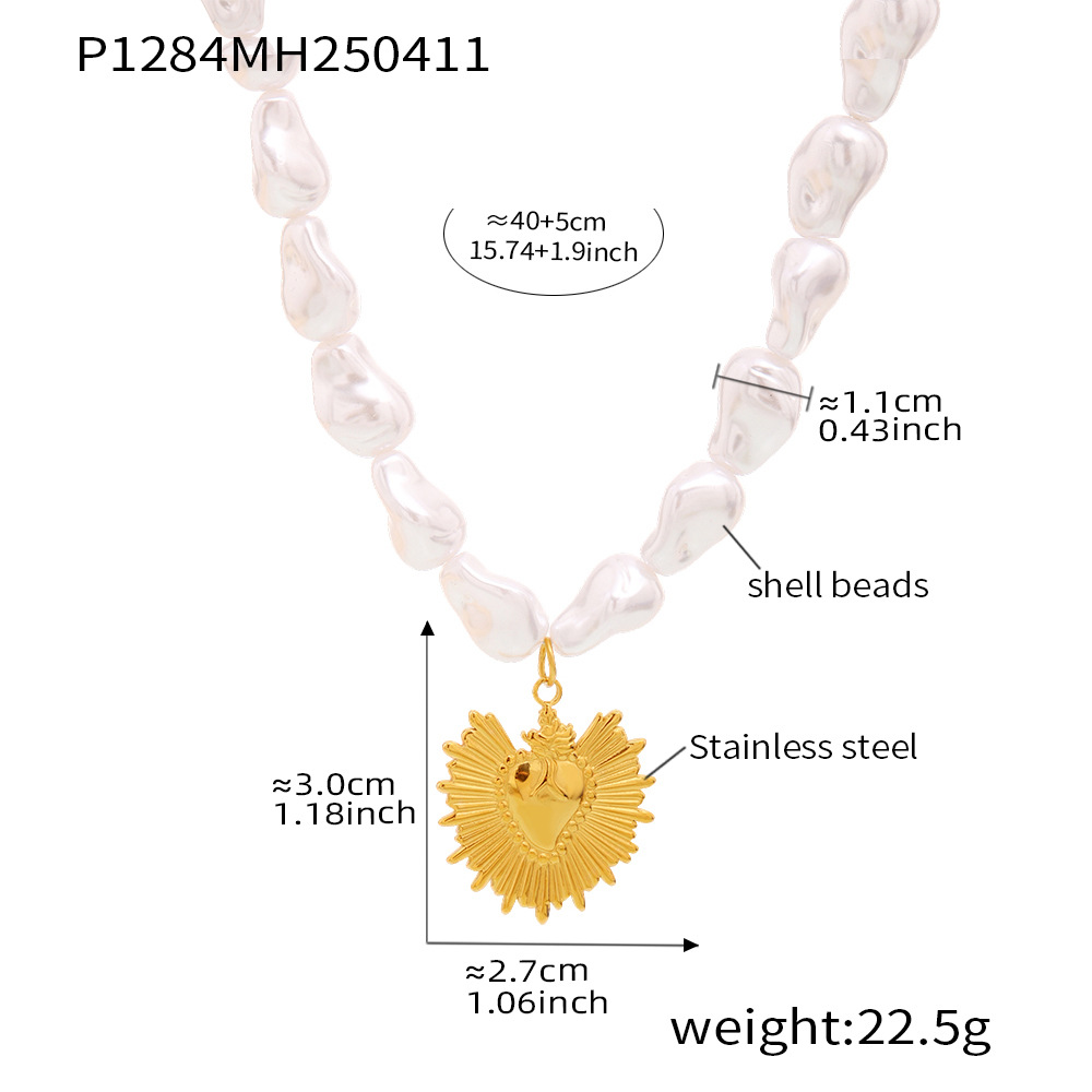Ocean Series Baroque Shell Pearls Starfish Multi-accessories Necklace