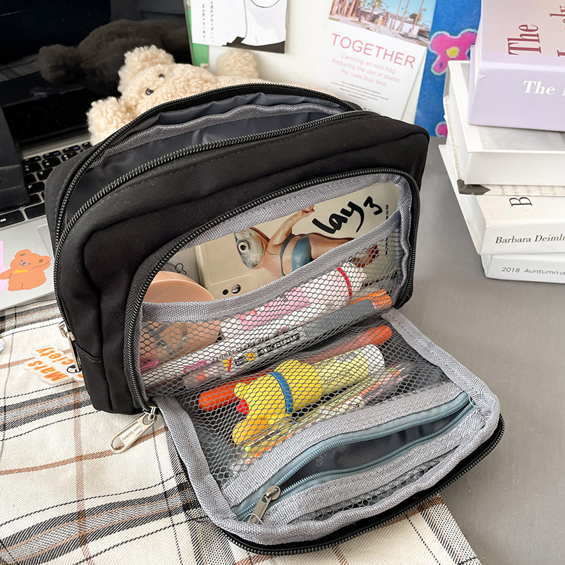 Simple Girl Student Large Capacity Pencil Case — foto 6