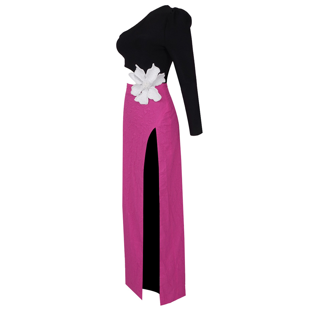 One-Shoulder Beaded Maxi Dress, picture 3 of 9