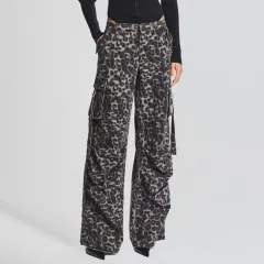 Fashion Work Clothes Denim Women's Casual Pants - Leopard Print - View 1