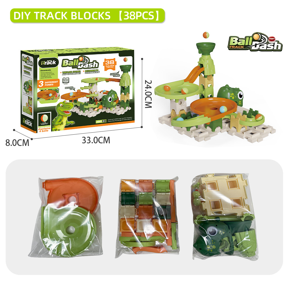 Dinosaur Catapult Track Race Marble Assembled Toy