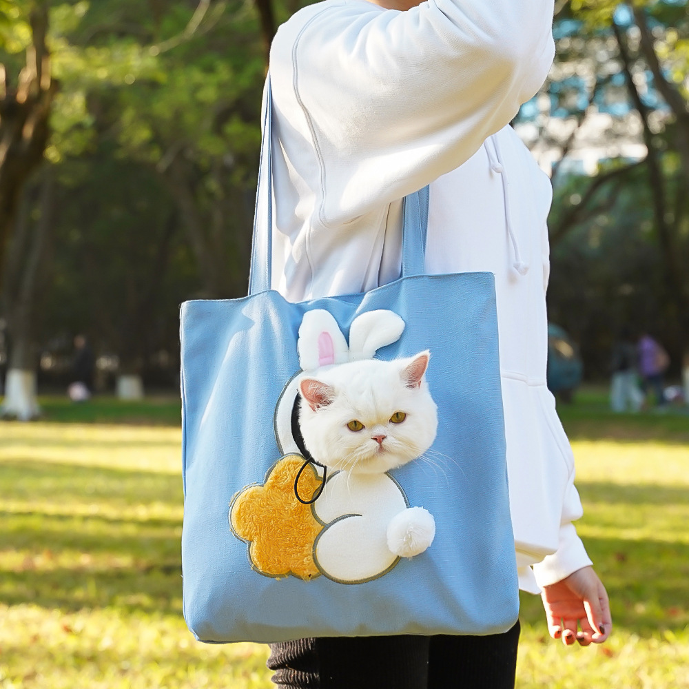 Blue With White Rabbit