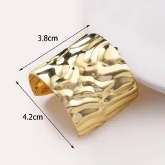 Metallic Concave-convex Lava Insert Barrettes Grabber Clip Headdress - Concave And Convex Gold - View 1