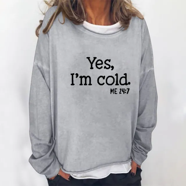 Women's Loose Round Neck Letter Jacket Sweater Coat Gray - Shop at LoveMi