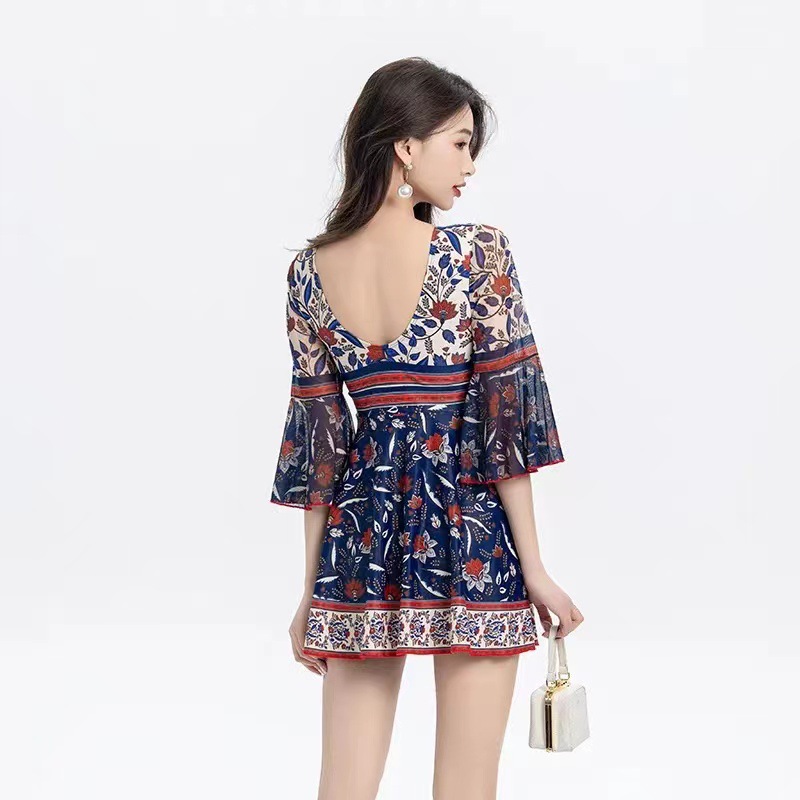 Conservative High-grade Sense Plus Size Belly Covering Dress