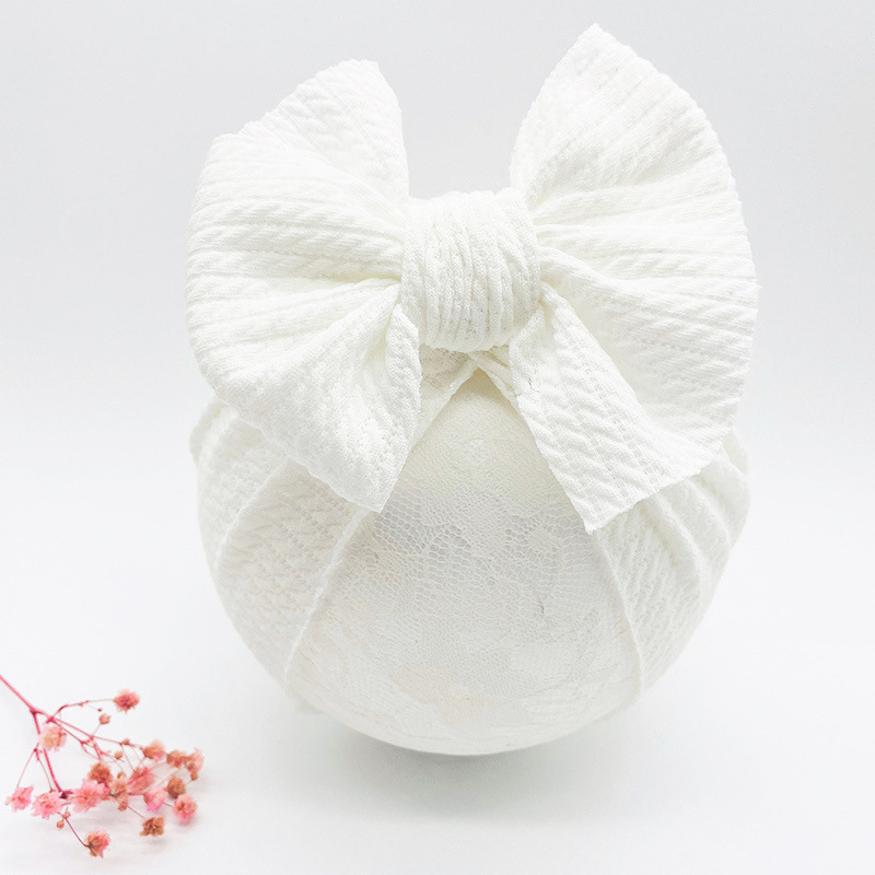 Title 3, New Sunken Stripe Double-layer Bow Baby Hat