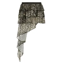 Cross-border European And American Style Sexy Leopard Print Irregular Skirt - Leopard - View 1
